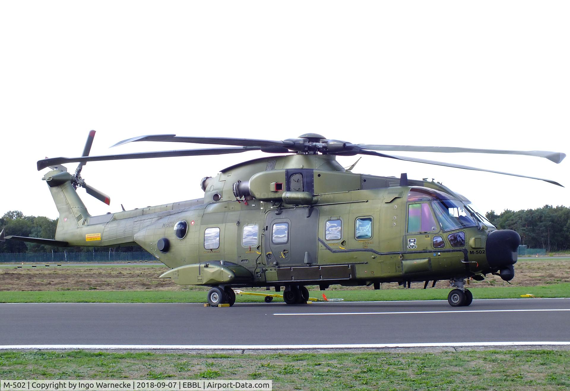 M-502, 2004 AgustaWestland EH-101 Mk. 512 Merlin Joint Supporter C/N 50095/512002/DEN02, AgustaWestland EH101 Mk512 Merlin Joint Supporter of Flyvevabnet (Danish AF) at the 2018 BAFD spotters day, Kleine Brogel airbase