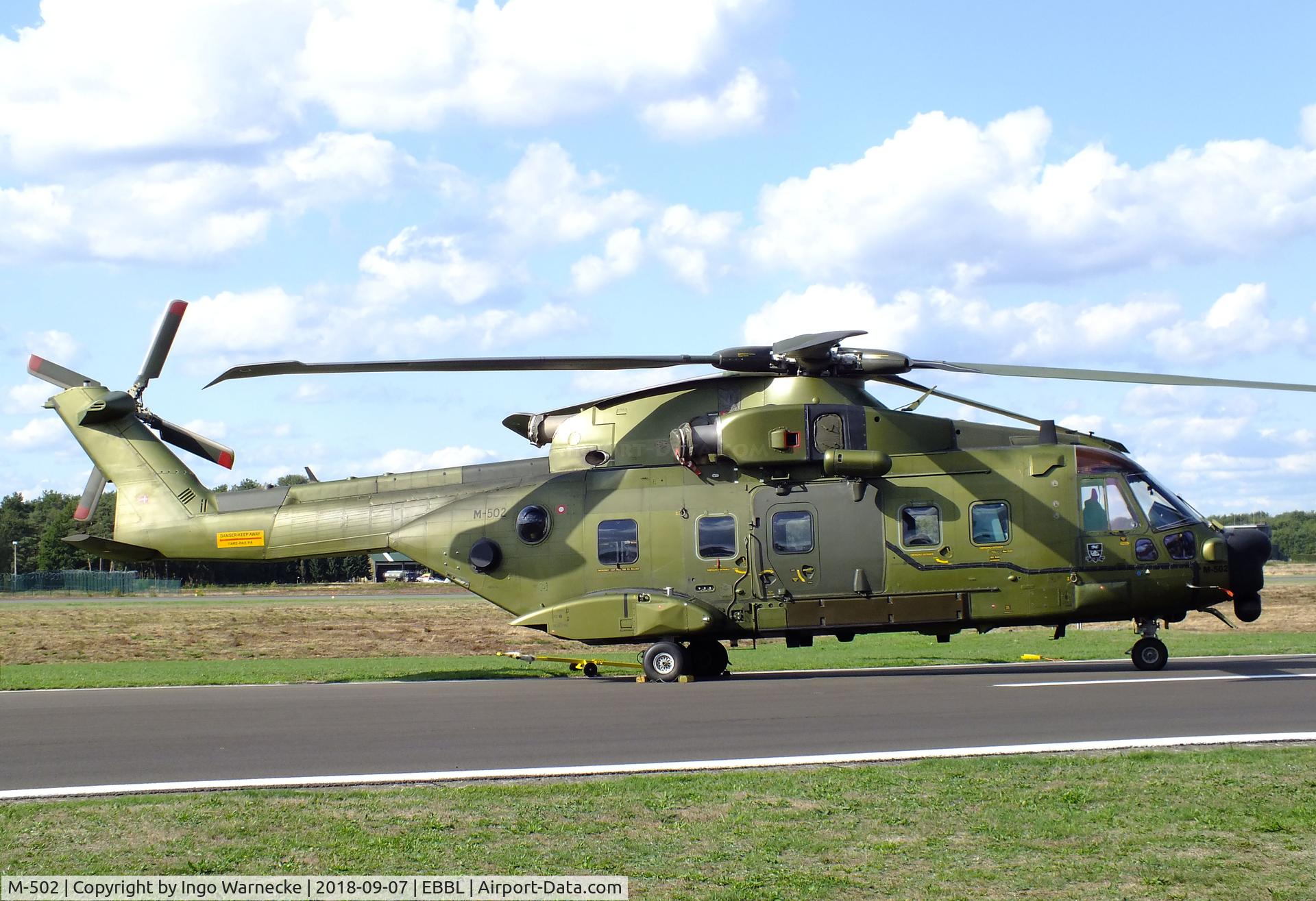 M-502, 2004 AgustaWestland EH-101 Mk. 512 Merlin Joint Supporter C/N 50095/512002/DEN02, AgustaWestland EH101 Mk512 Merlin Joint Supporter of Flyvevabnet (Danish AF) at the 2018 BAFD spotters day, Kleine Brogel airbase