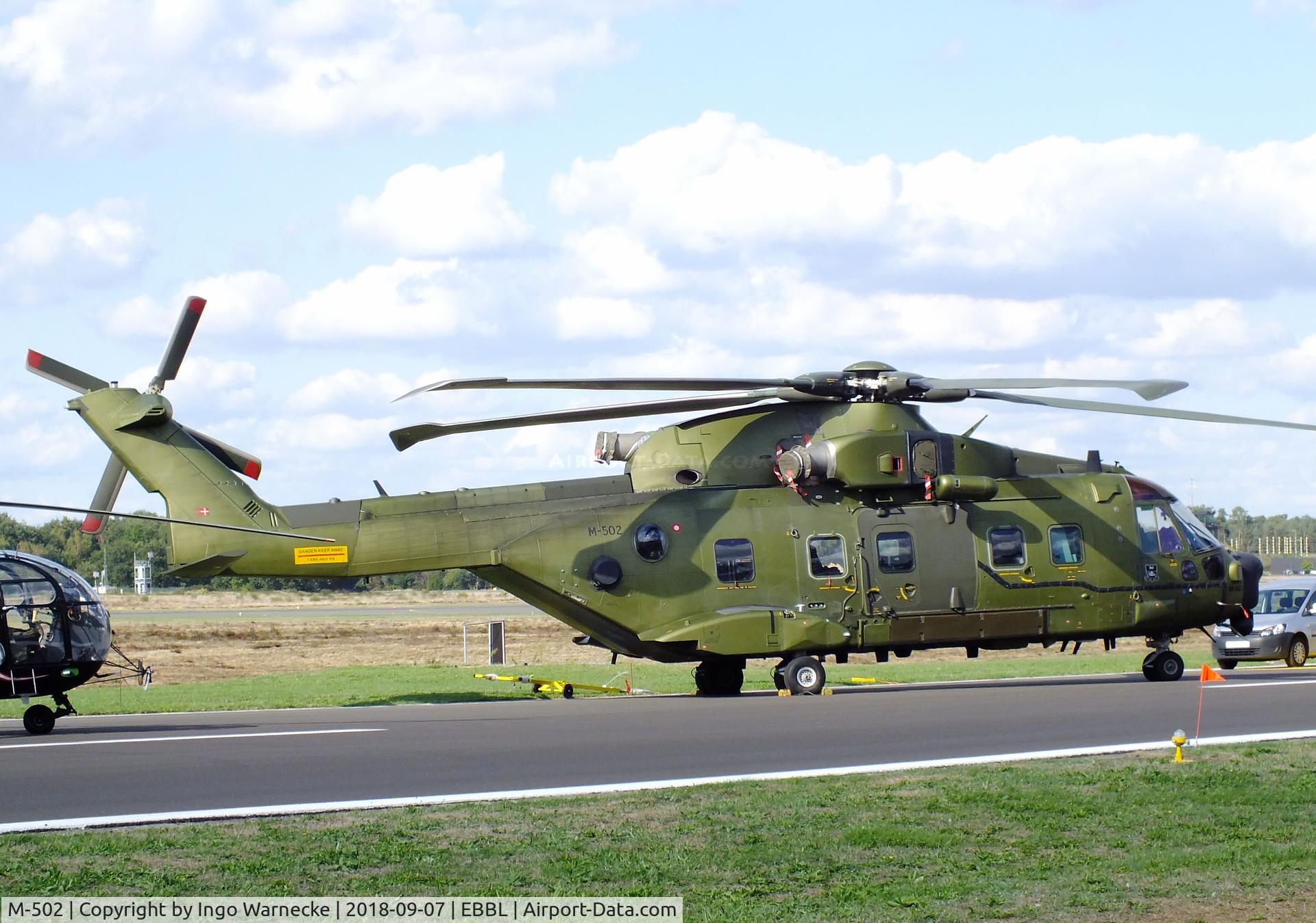 M-502, 2004 AgustaWestland EH-101 Mk. 512 Merlin Joint Supporter C/N 50095/512002/DEN02, AgustaWestland EH101 Mk512 Merlin Joint Supporter of Flyvevabnet (Danish AF) at the 2018 BAFD spotters day, Kleine Brogel airbase