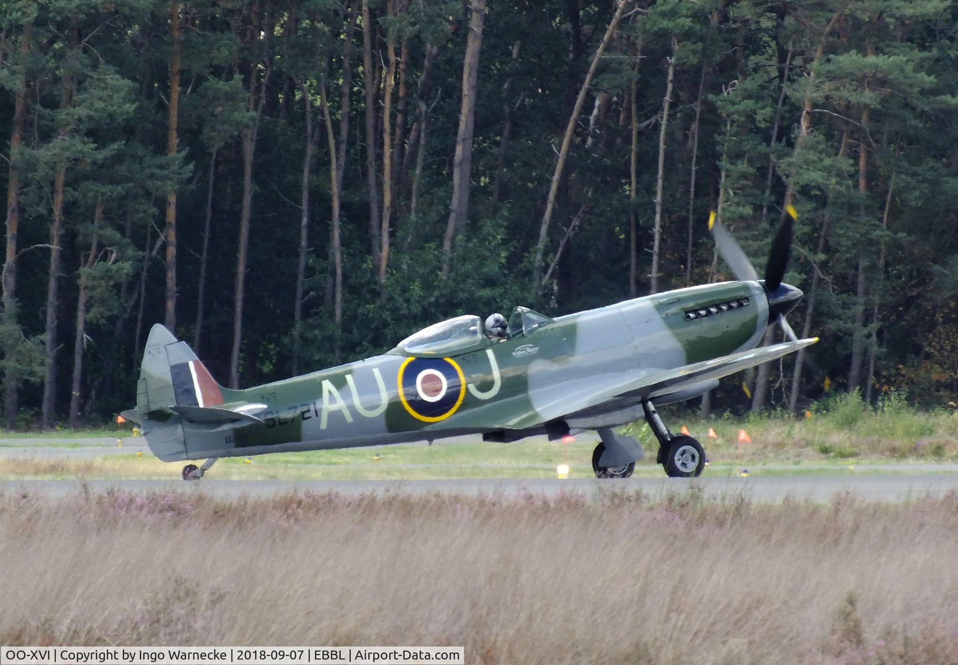 OO-XVI, 1945 Supermarine 361 Spitfire LF.XVIe C/N CBAF.IX.4756, Supermarine 361 Spitfire LF XVIe at the 2018 BAFD spotters day, Kleine Brogel airbase