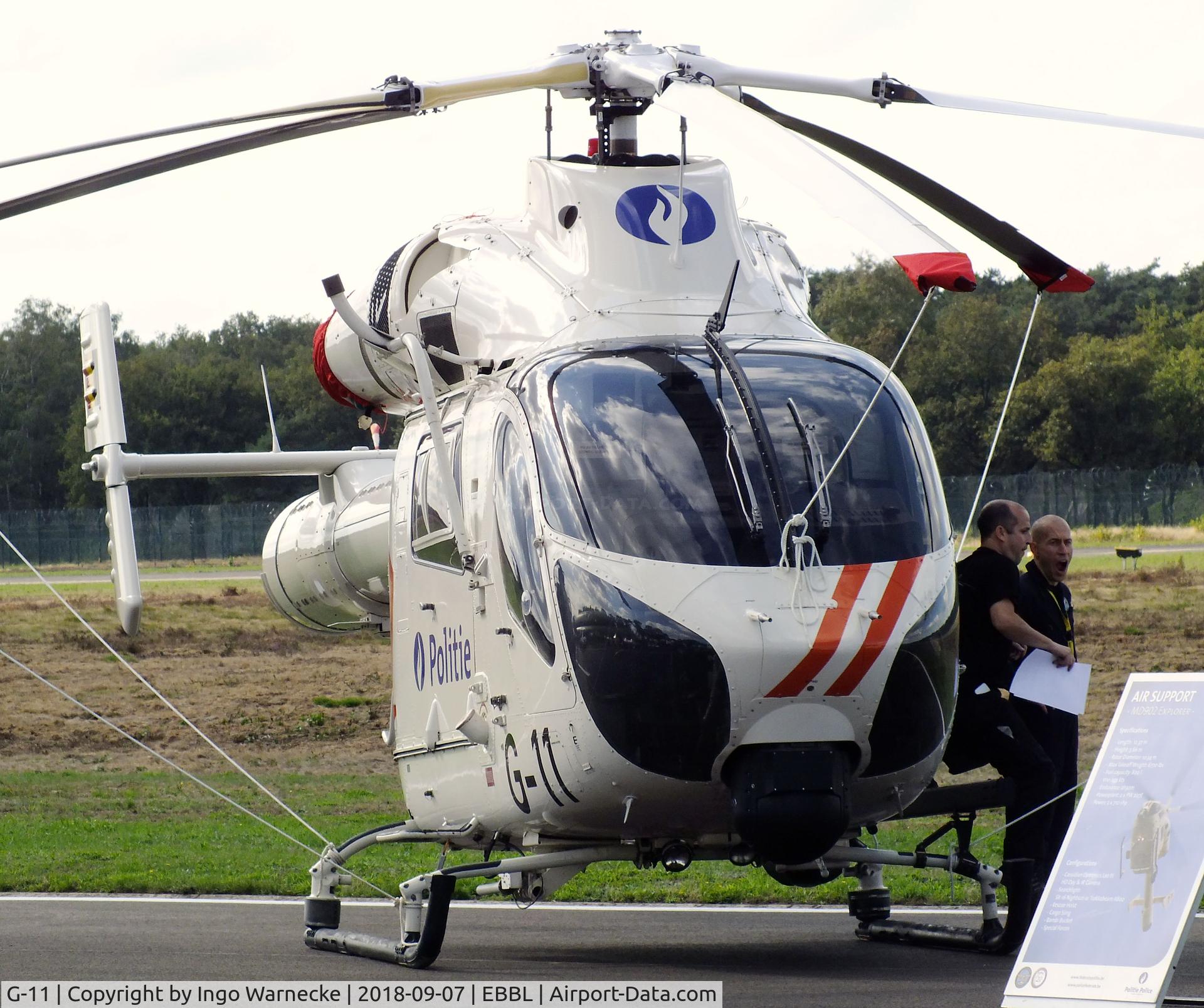 G-11, 1996 McDonnell Douglas MD-900 Explorer C/N 900-00045, McDonnell Douglas MD-900 Explorer of the Belgian Federal Police  at the 2018 BAFD spotters day, Kleine Brogel airbase