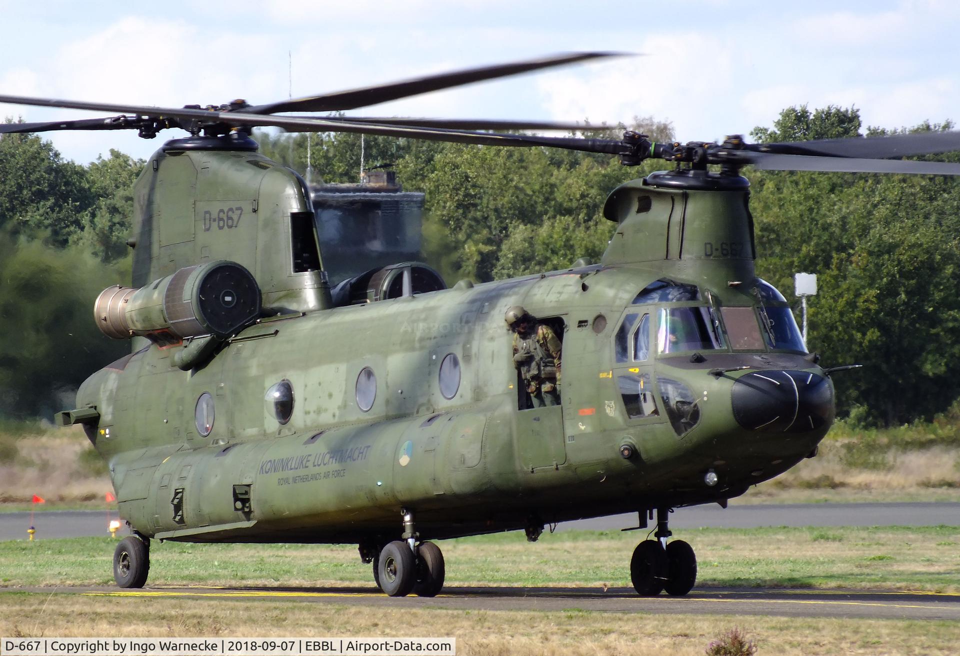 D-667, Boeing CH-47D Chinook C/N M.3667/NL-007, Boeing CH-47D Chinook of the KLu at the 2018 BAFD spotters day, Kleine Brogel airbase