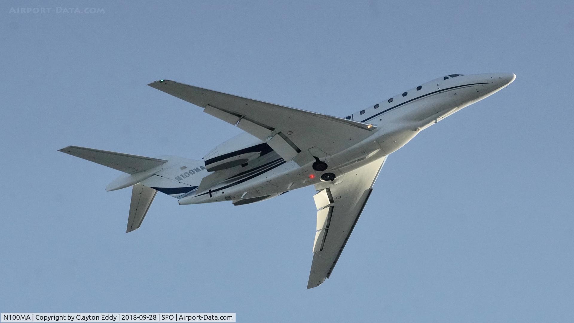 N100MA, 1999 Cessna 750 Citation X Citation X C/N 750-0087, SFO 2018.
