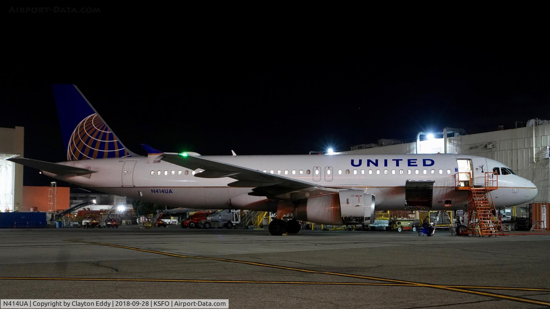 N414UA, 1994 Airbus A320-232 C/N 0472, SFO 2018.