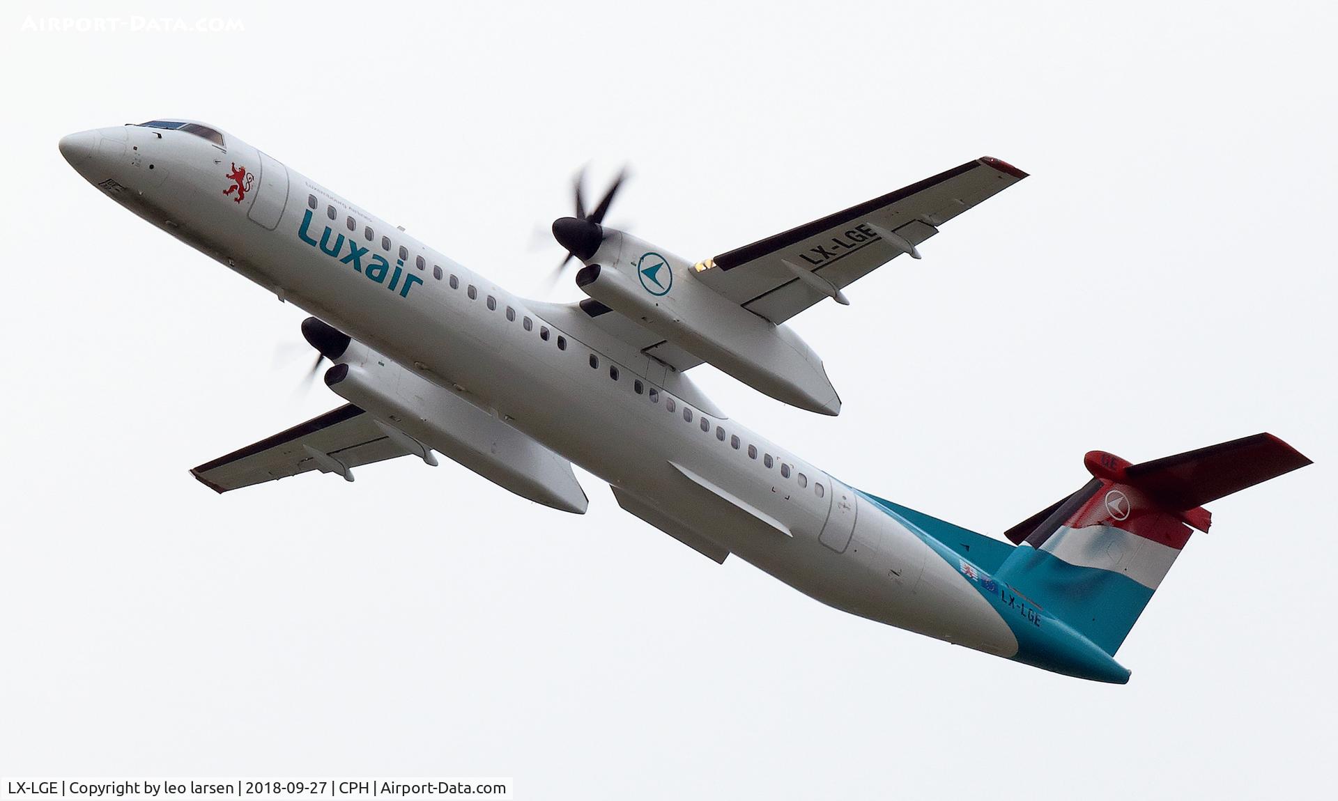 LX-LGE, 2009 De Havilland Canada DHC-8-402Q Dash 8 C/N 4284, Copenhagen 27.9.2018