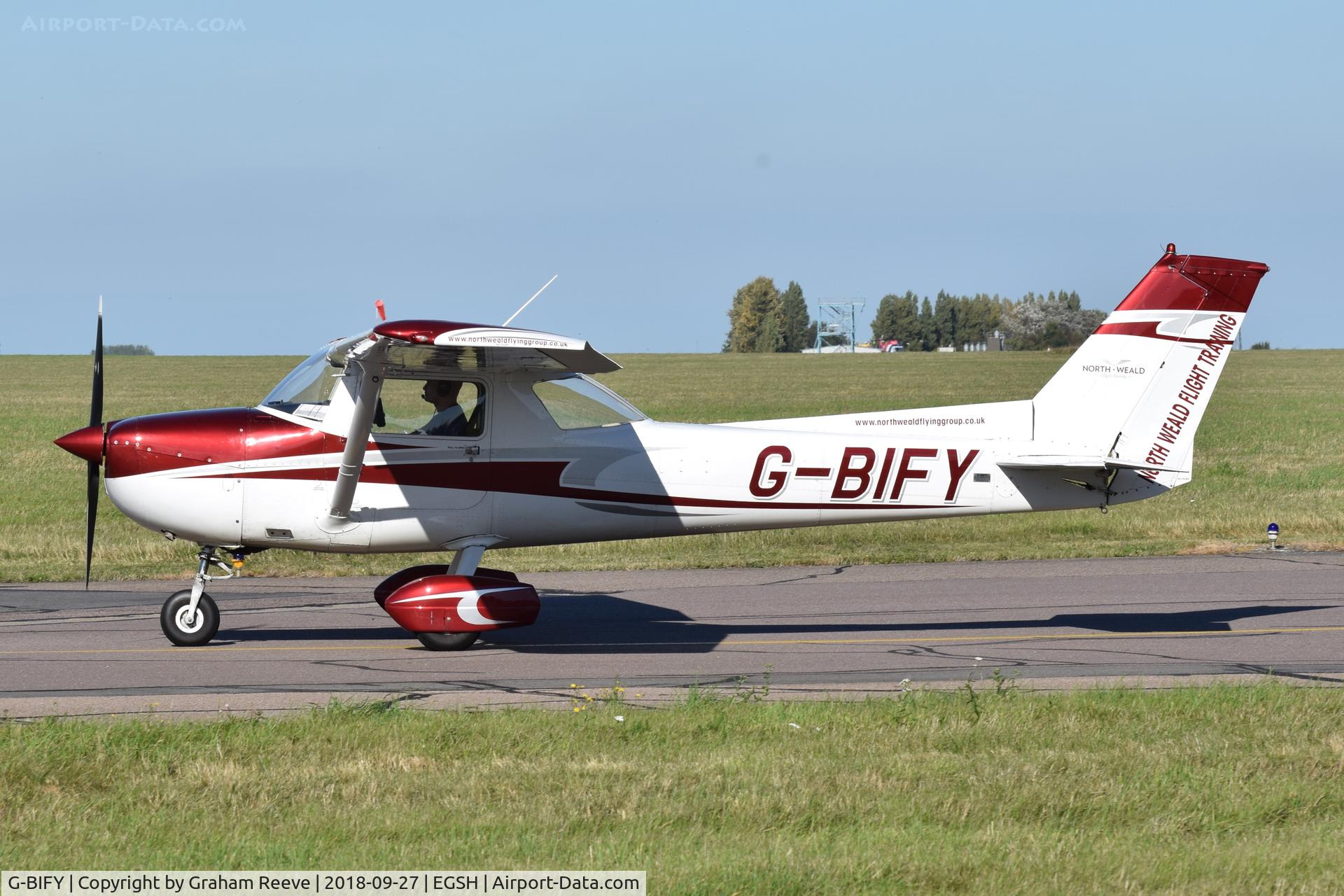 G-BIFY, 1972 Reims F150L C/N 0829, Just landed at Norwich.
