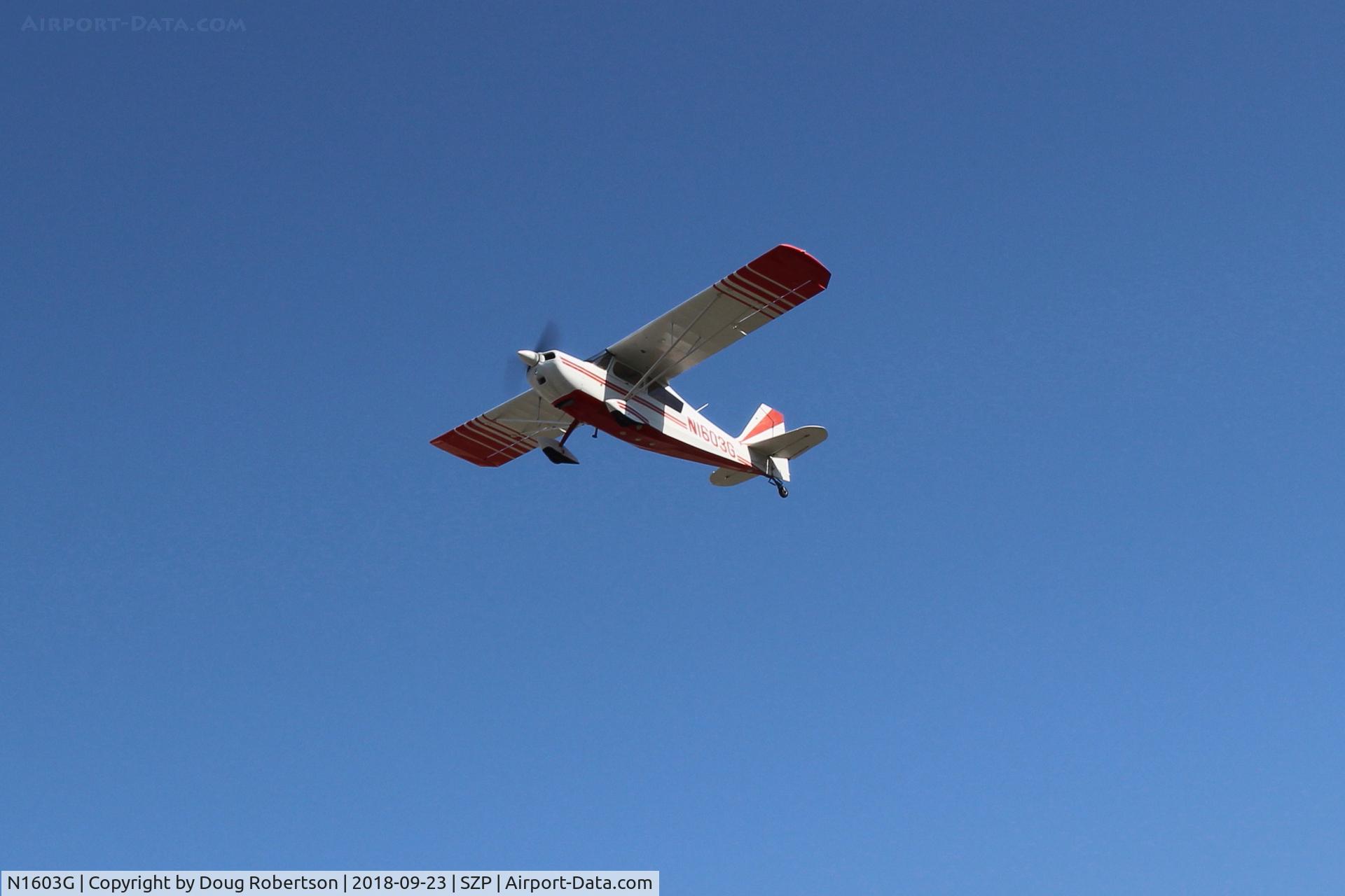 N1603G, 1968 Champion 7ECA Citabria C/N 609, 1968 Champion 7ECA CITABRIA, Lycoming O-320 150 Hp, takeoff climb Rwy 22