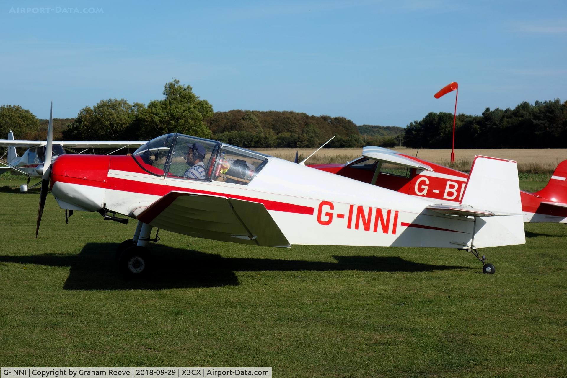 G-INNI, 1956 Wassmer (Jodel) D-112 Club C/N 540, Departing from Northrepps.