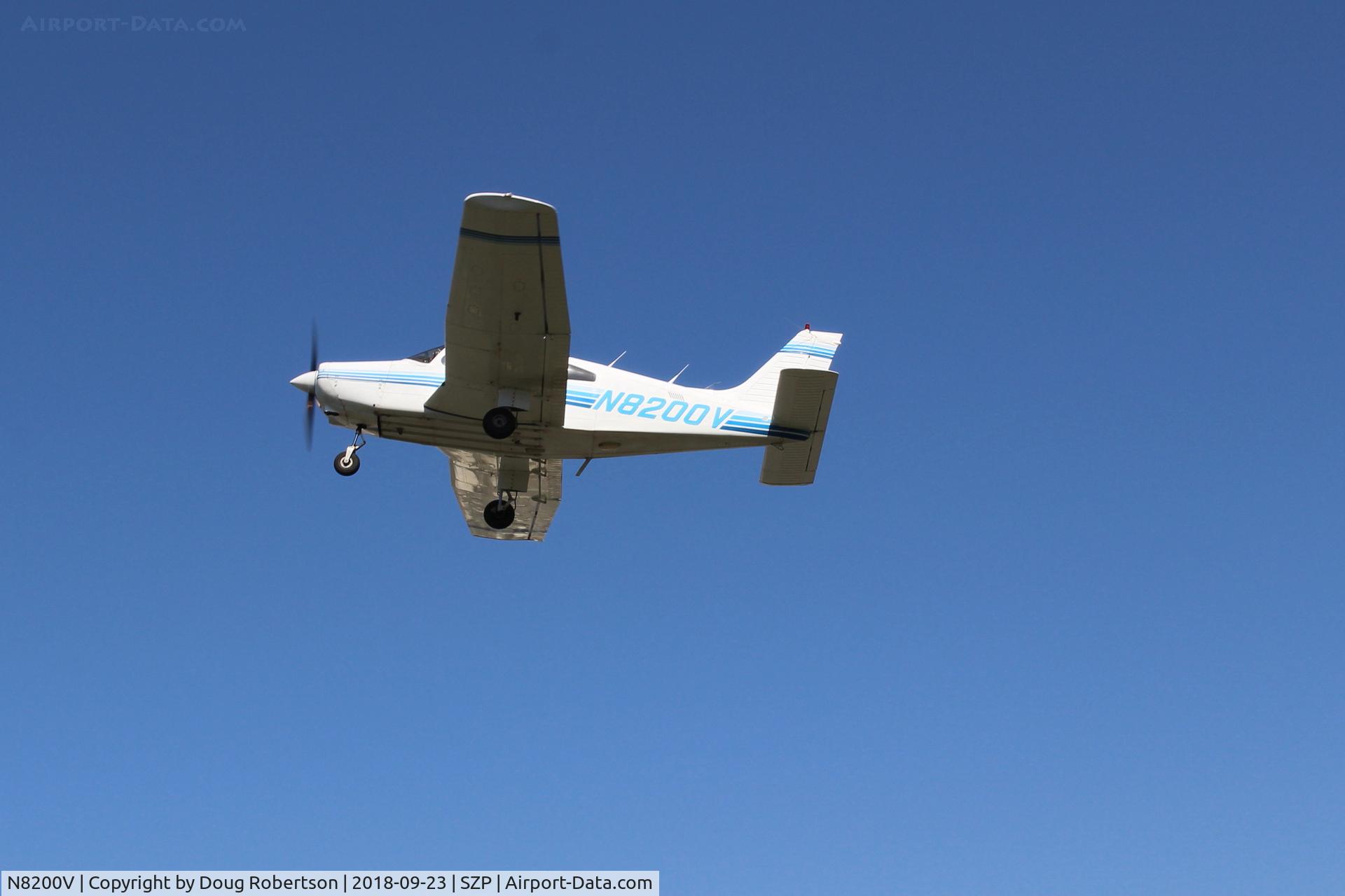 N8200V, 1980 Piper PA-28-161 Warrior II C/N 28-8016319, 1980 Piper PA-28-161 WARRIOR II, Lycoming IO-320-D3G 160 Hp, takeoff climb Rwy 22