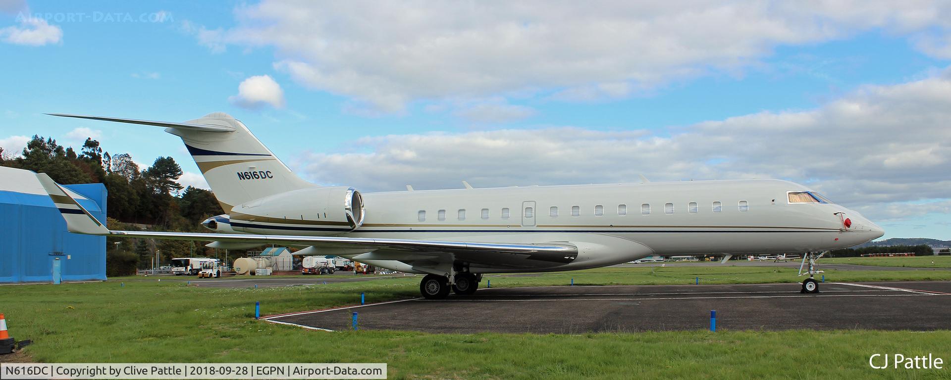 N616DC, 2008 Bombardier BD-700-1A10 Global Express XRS C/N 9296, At Dundee