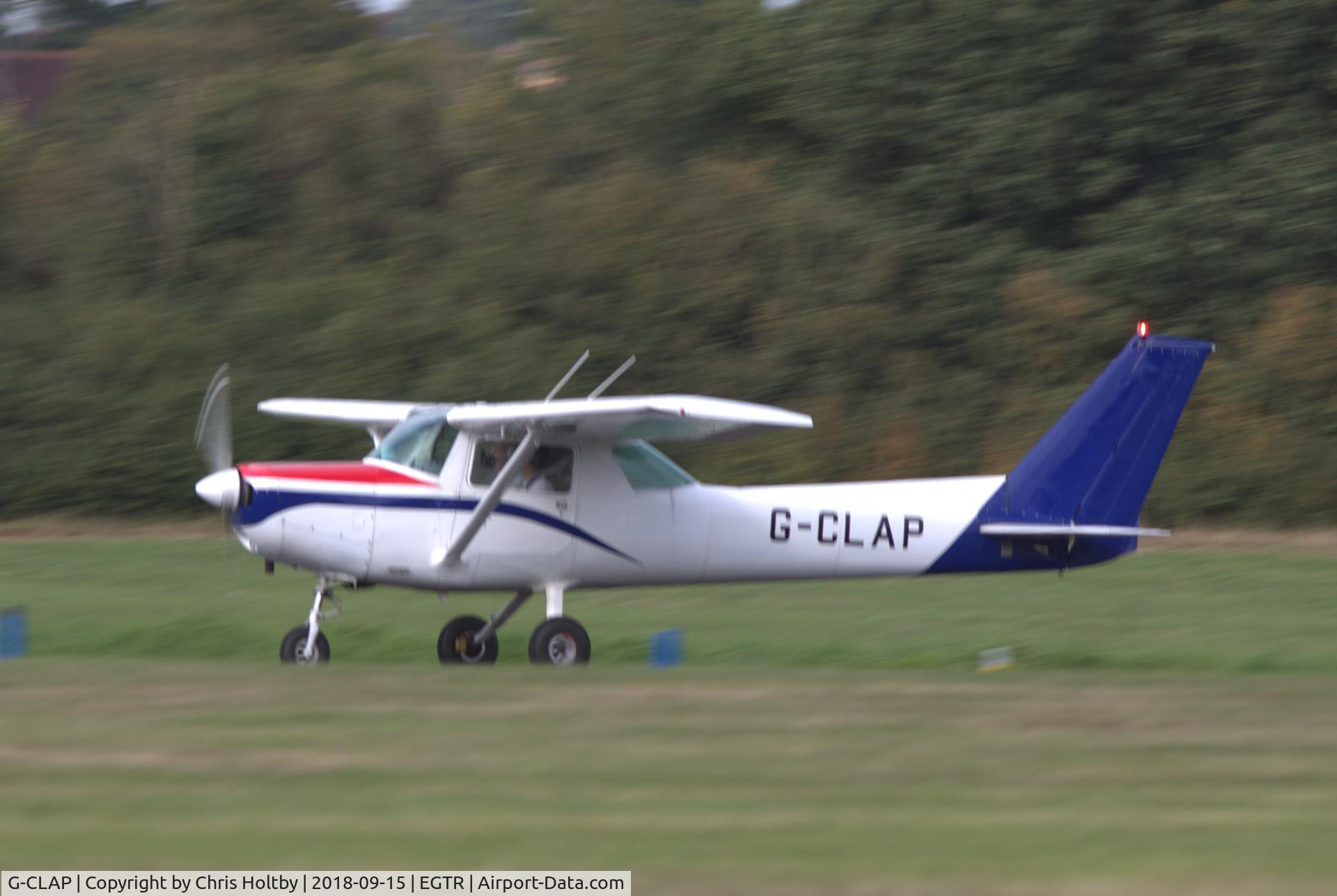 G-CLAP, 1978 Cessna 152 C/N 15281555, Departing Elstree