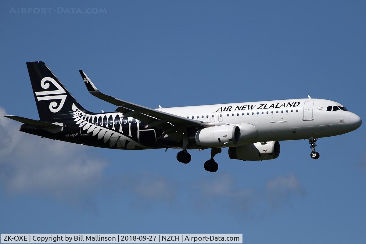 ZK-OXE, 2014 Airbus A320-232 C/N 5993, NZ539 from AKL