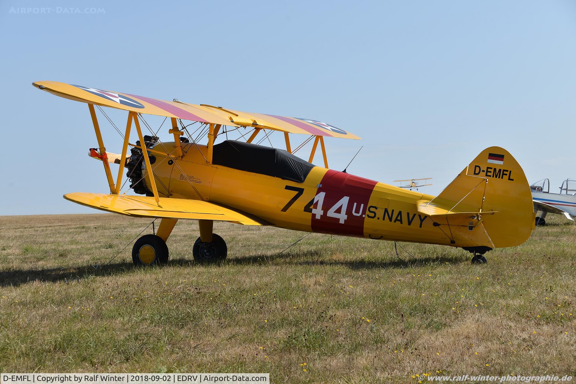 D-EMFL, 1942 Boeing PT-17 Kaydet (A75N1) C/N 75-4695, Boeing  A75N1 Stearman PT-17 Kaydet - Private - 75-4695 - D-EMFL - 02.09.0218 - EDRV