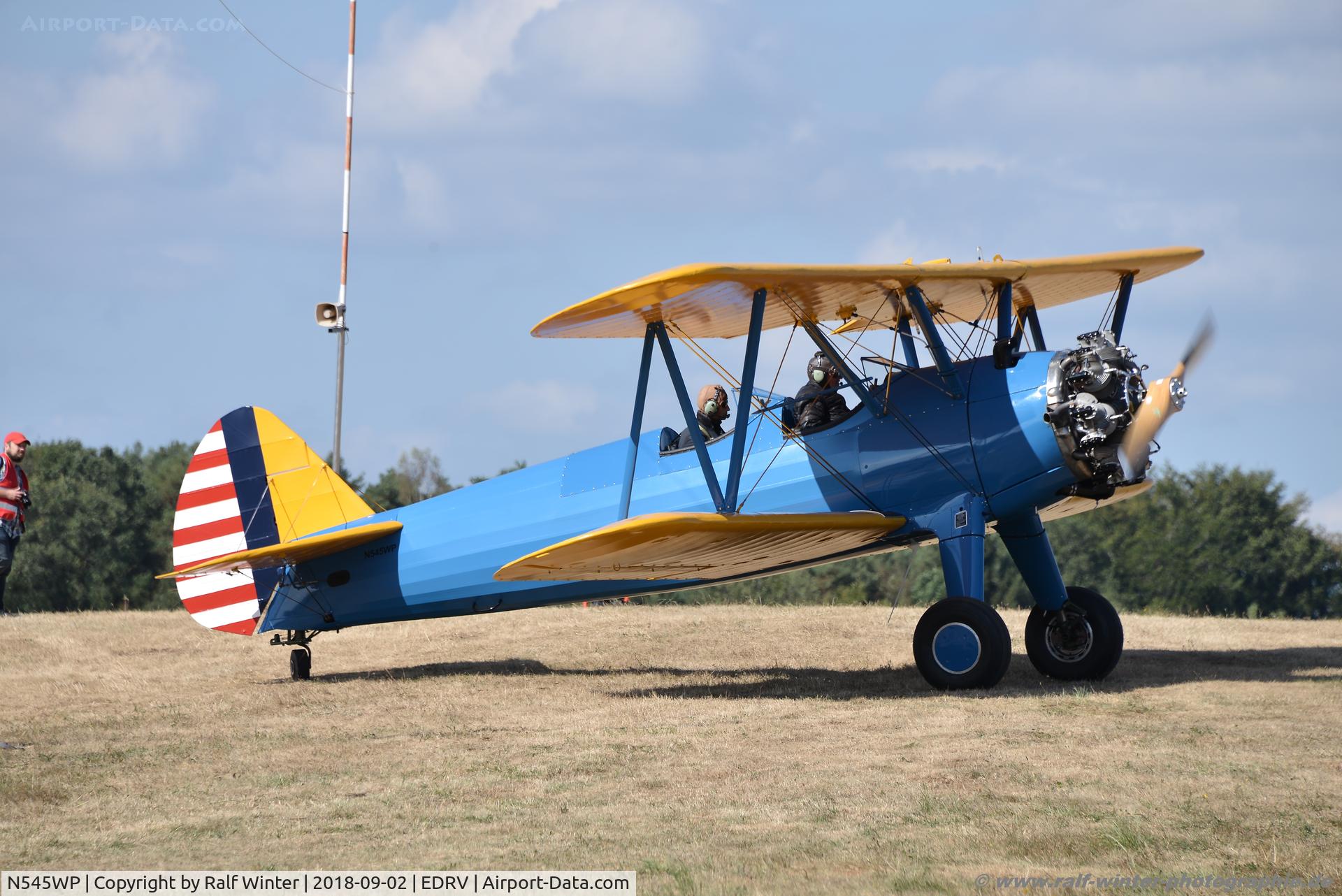 N545WP, 1941 Boeing A75N1(PT17) C/N 75-958, Boeing A75N1 PT-17 Stearman - Private - 75-958 - N545WP - 02.09.2018 - EDRV