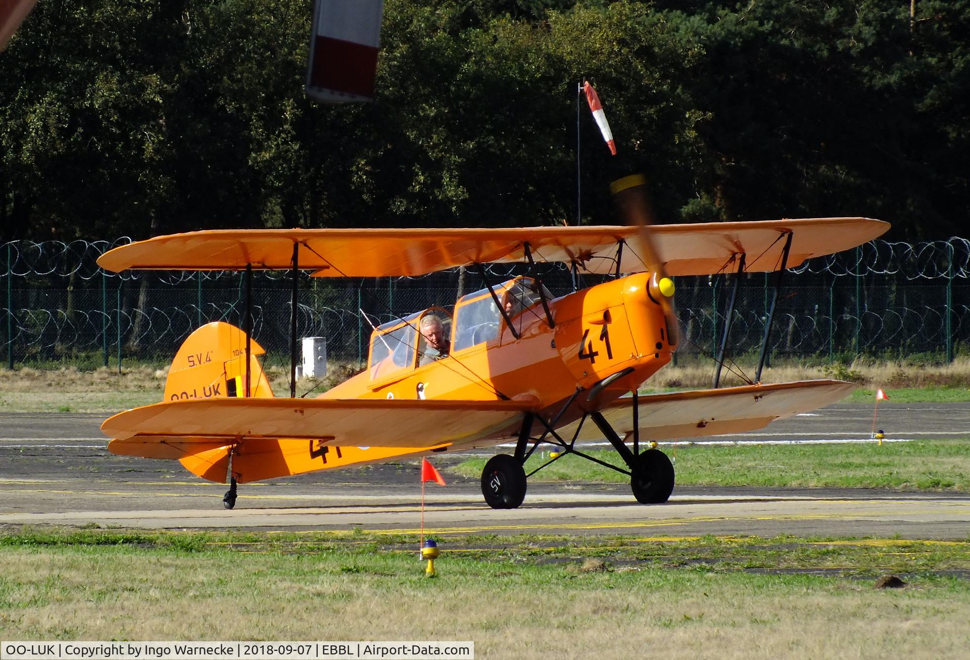 OO-LUK, Stampe-Vertongen SV-4B C/N 1183, Stampe-Vertongen SV-4B at the 2018 BAFD spotters day, Kleine Brogel airbase