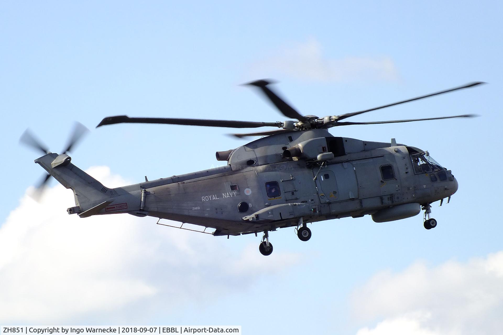 ZH851, 2001 AgustaWestland EH-101 Merlin HM.2 C/N 50127/RN31/MCSP22, AgustaWestland EH101 Merlin HM2 of the Royal Navy at the 2018 BAFD spotters day, Kleine Brogel airbase