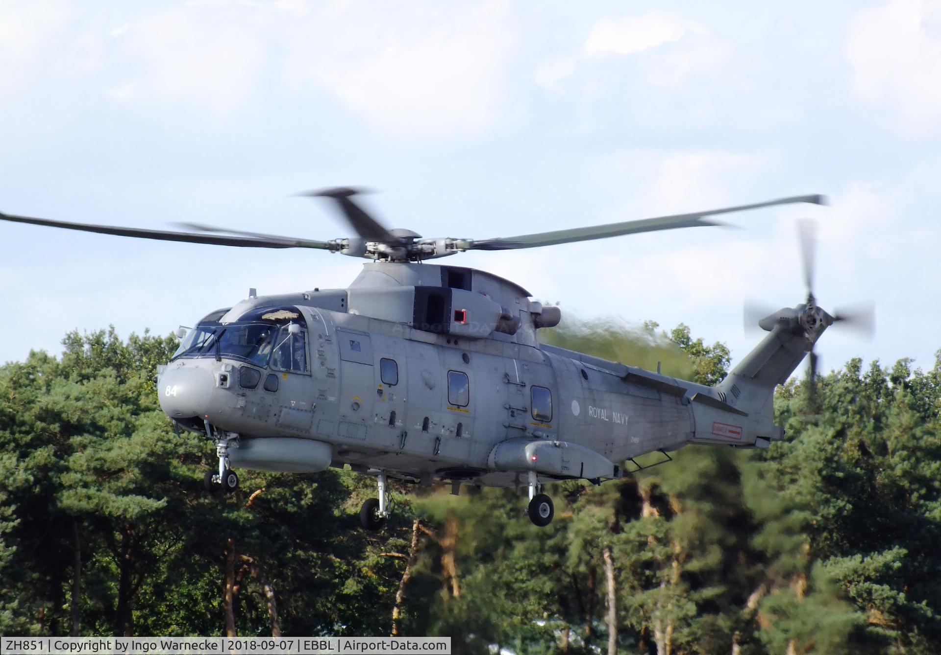 ZH851, 2001 AgustaWestland EH-101 Merlin HM.2 C/N 50127/RN31/MCSP22, AgustaWestland EH101 Merlin HM2 of the Royal Navy at the 2018 BAFD spotters day, Kleine Brogel airbase