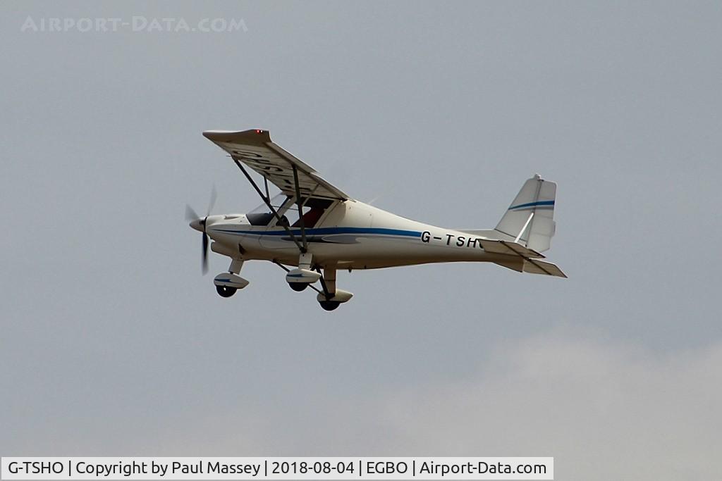 G-TSHO, 2011 Comco Ikarus C42 FB80 Bravo C/N 1103-7141, Visiting Aircraft departing EGBO.