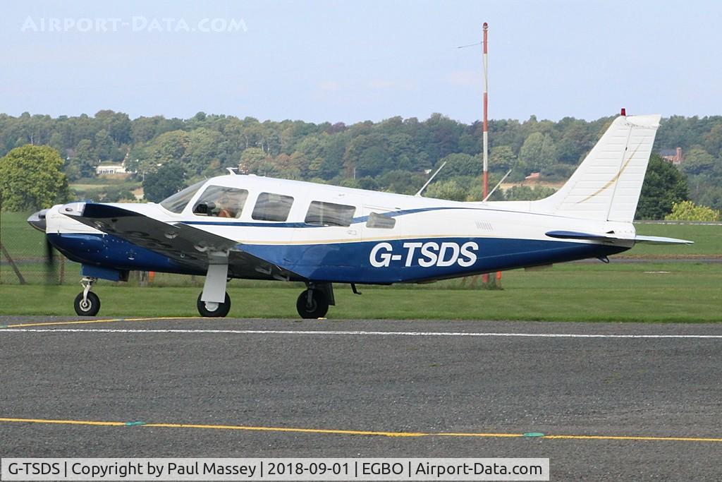 G-TSDS, 1980 Piper PA-32R-301 Saratoga SP C/N 32R-8013132, Visiting Aircraft. Ex:-N145AV,EC-HHM,G-TRIP,G-HOSK,PH-WET,OO-HKN,N8261X.