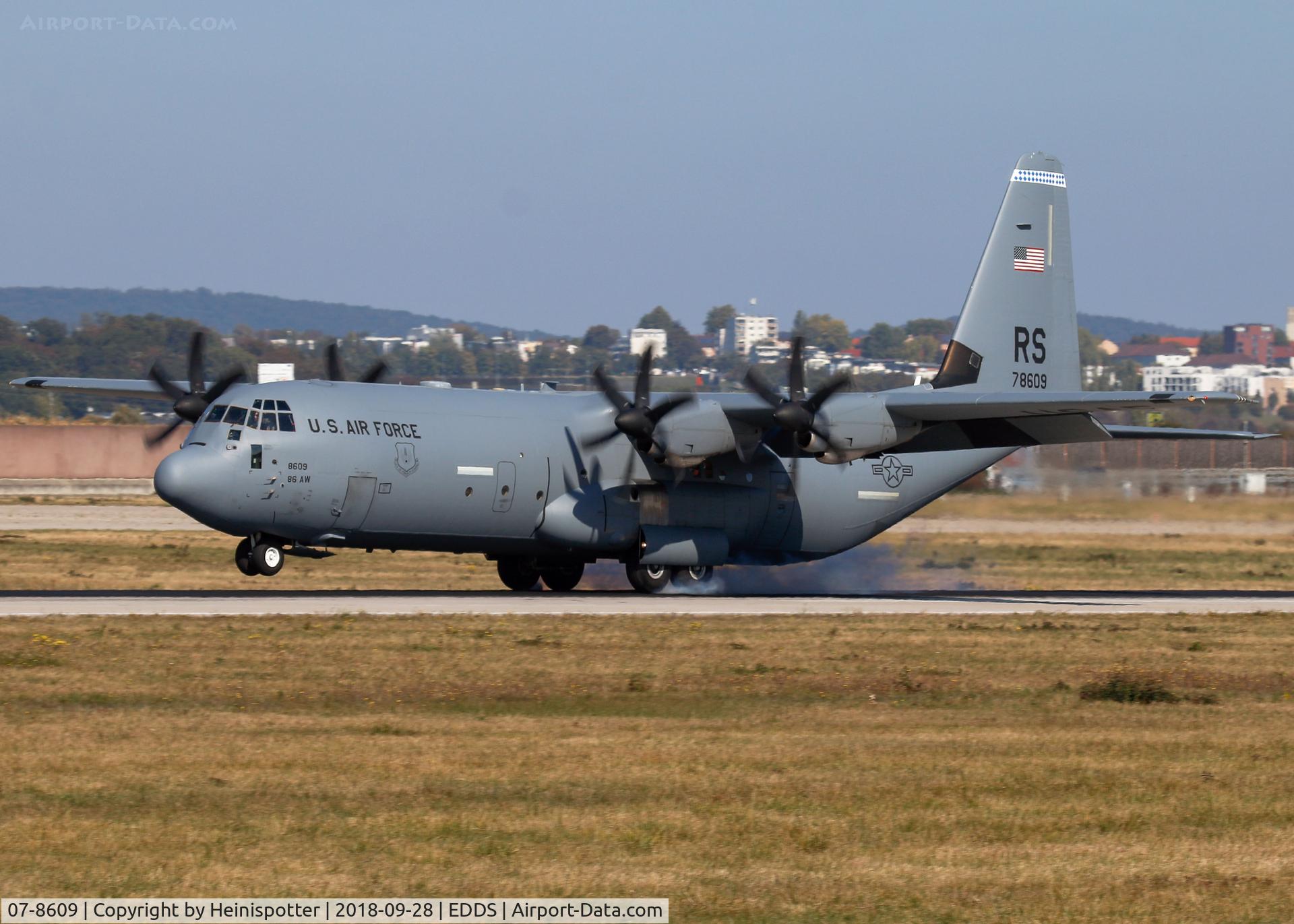 07-8609, 2009 Lockheed Martin C-130J-30 Hercules C/N 382-5623, 07-8609 at Stuttgart Airport.