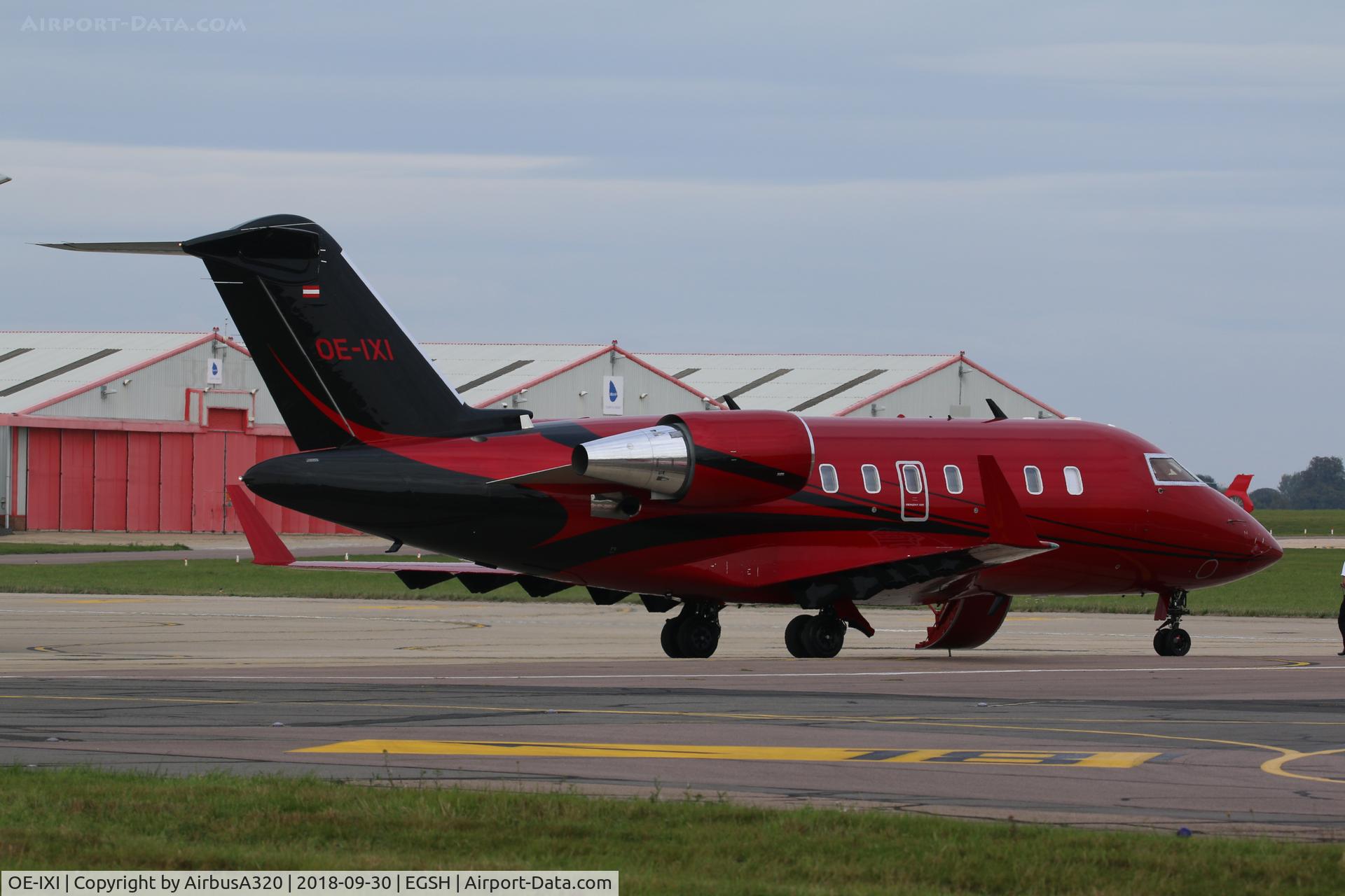 OE-IXI, 2012 Bombardier Challenger 605 (CL-600-2B16) C/N 5904, Parked on the Saxon ramp