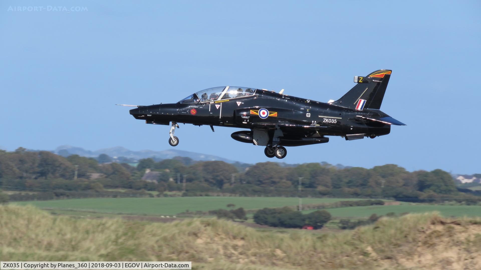 ZK035, 2010 British Aerospace Hawk T2 C/N RT026/1264, On final at RAF valley