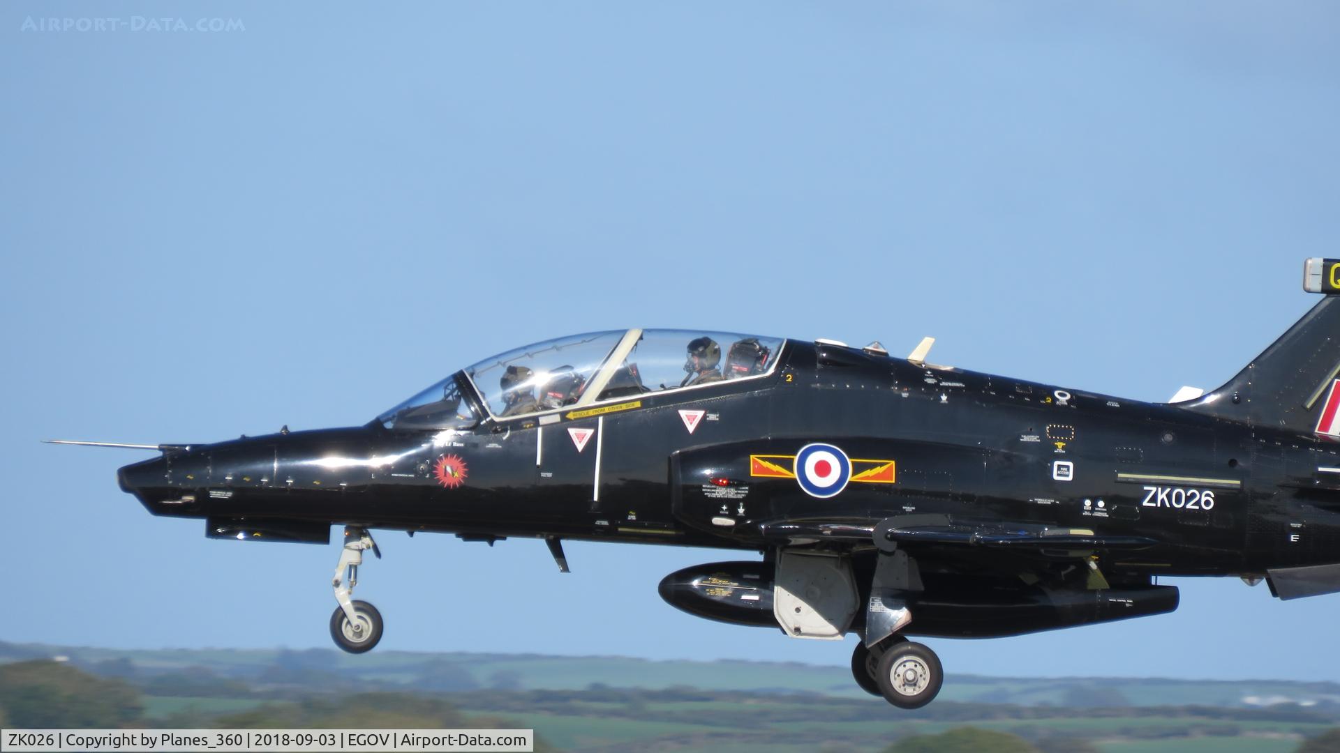 ZK026, 2009 British Aerospace Hawk T2 C/N RT017/1255, On final at RAF Valley