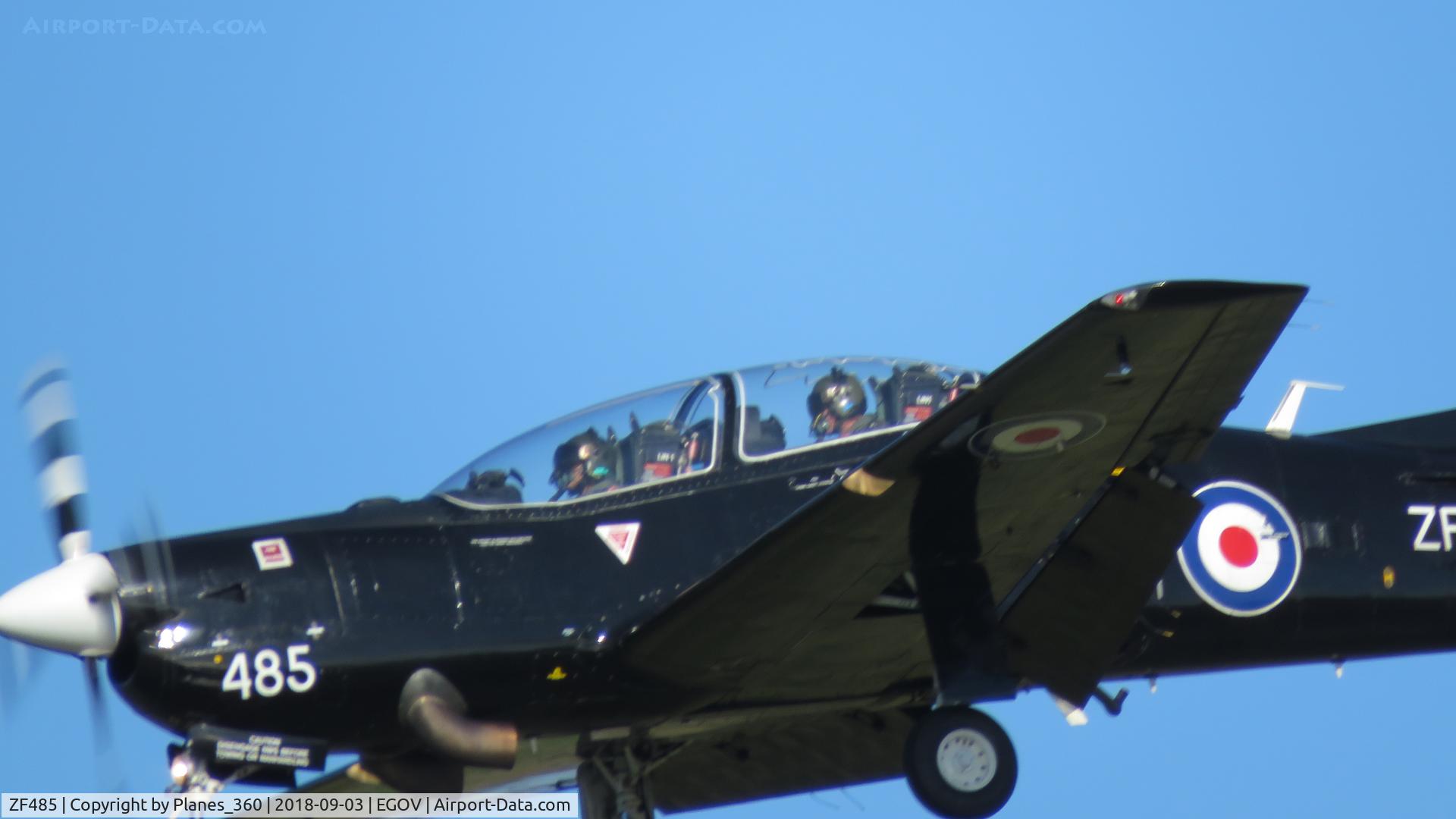 ZF485, 1992 Short S-312 Tucano T1 C/N S146/T117, On final at RAF Valley