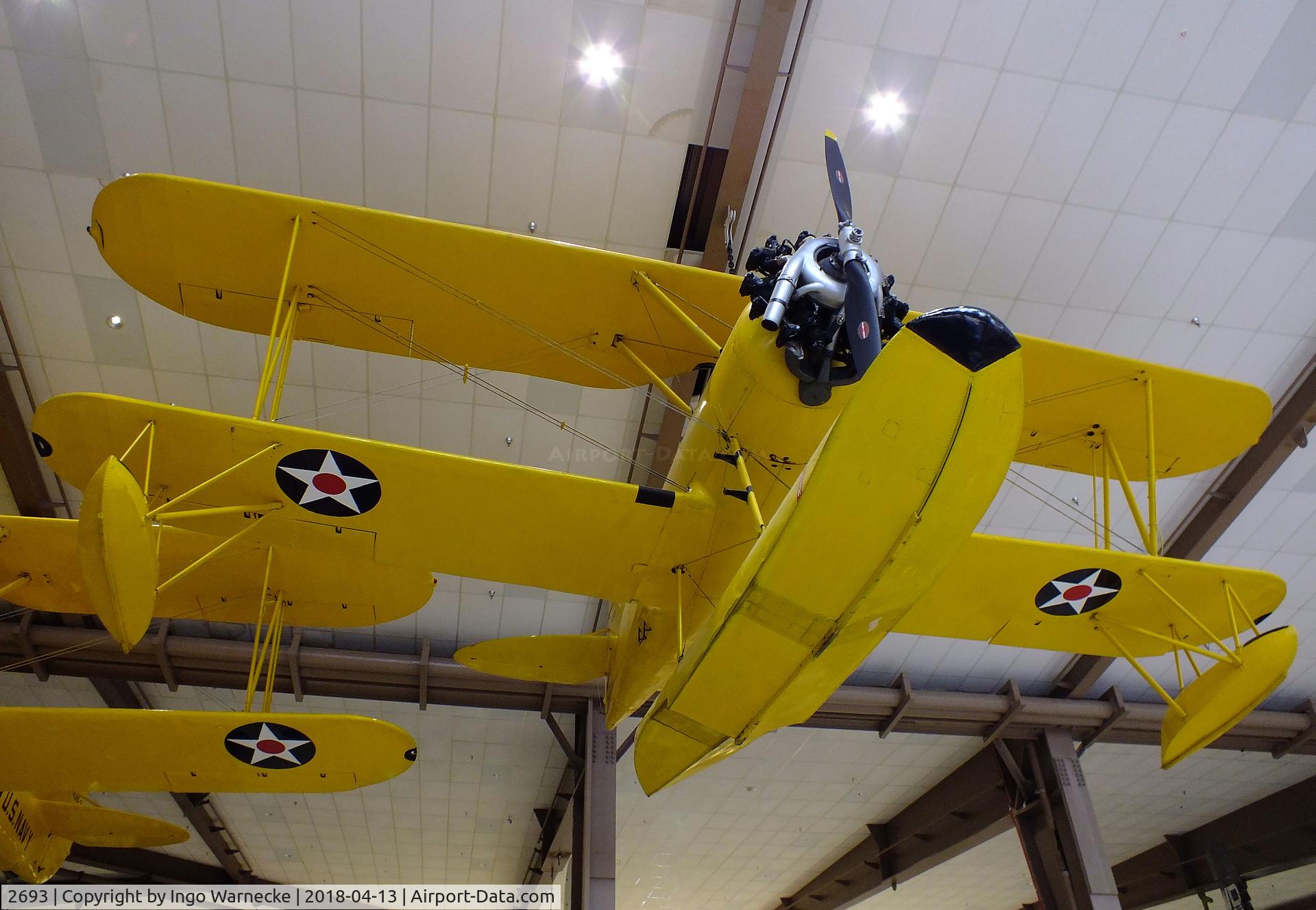 2693, Naval Aircraft Factory N3N-3 C/N Not found 2693, Naval Aircraft Factory N3N-3 'Yellow Peril' on float at the NMNA, Pensacola FL