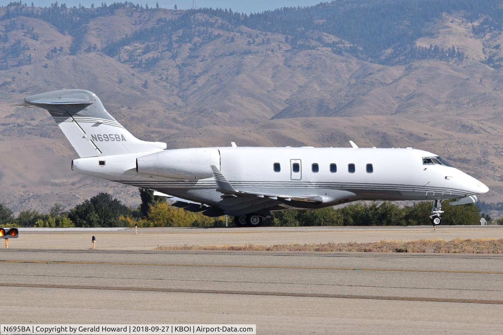 N695BA, 2009 Bombardier Challenger 300 (BD-100-1A10) C/N 20273, Starting take off run.