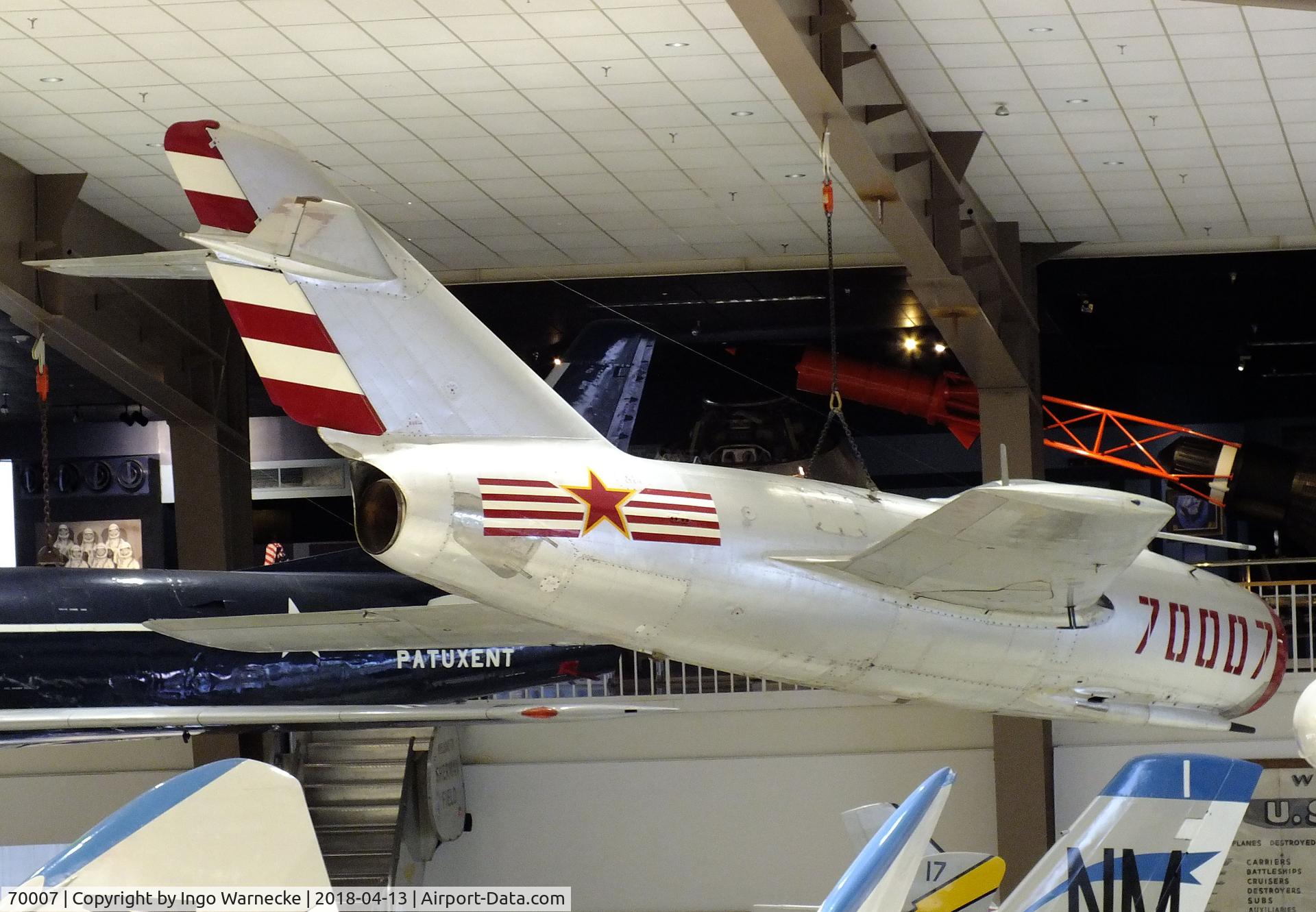 70007, Mikoyan-Gurevich MiG-15 C/N Not found 70007, Mikoyan i Gurevich MiG-15 FAGOT at the NMNA, Pensacola FL