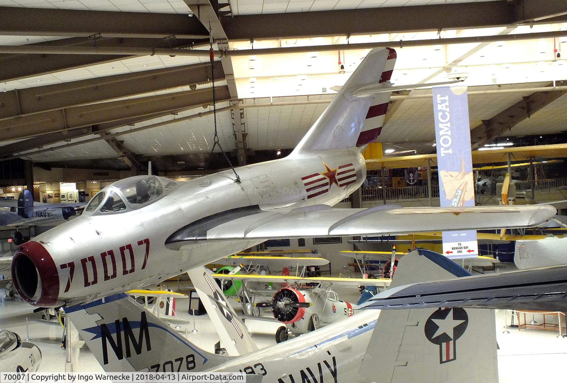 70007, Mikoyan-Gurevich MiG-15 C/N Not found 70007, Mikoyan i Gurevich MiG-15 FAGOT at the NMNA, Pensacola FL
