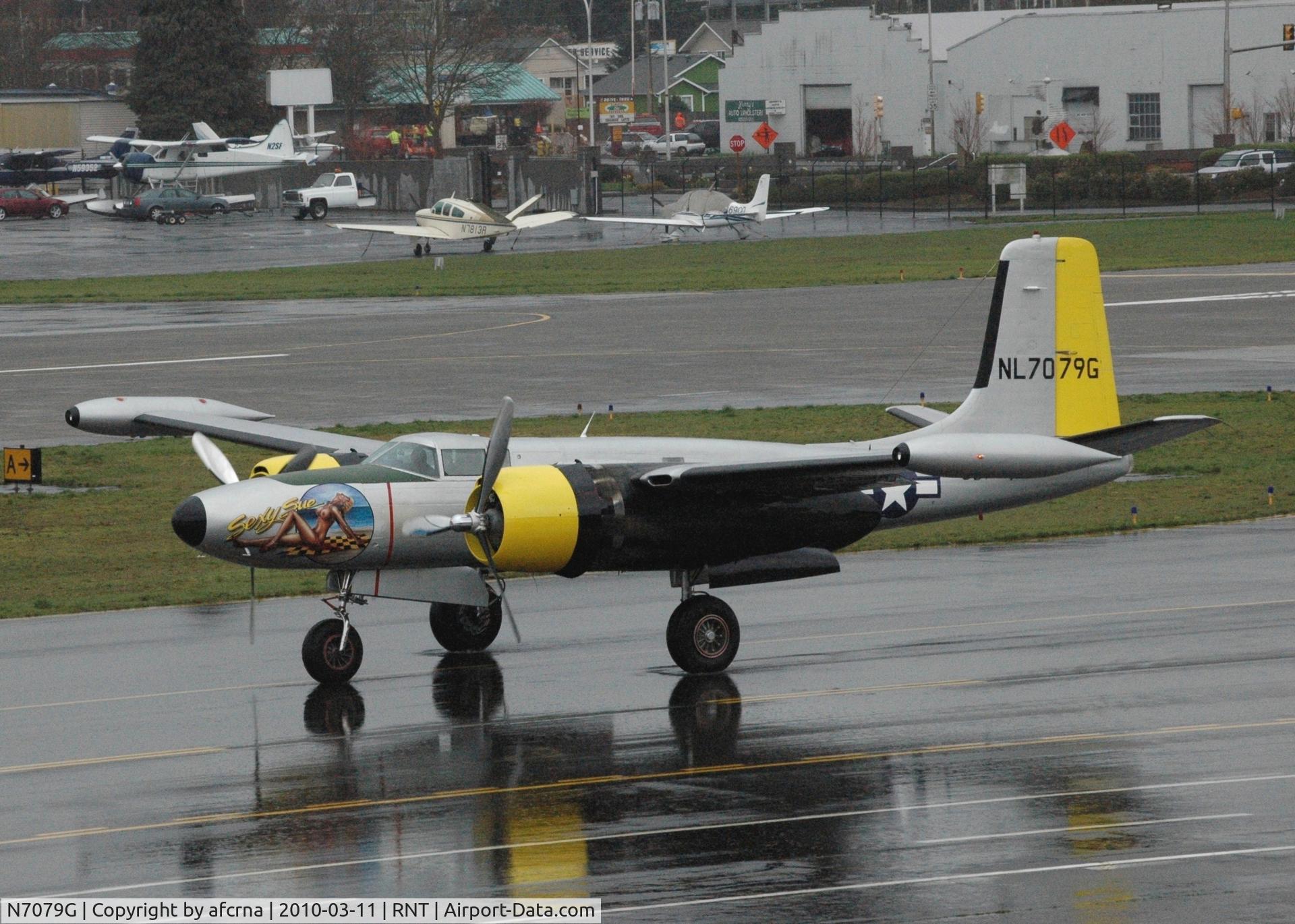 N7079G, 1946 Douglas A-26C Invader C/N 28841, RAINY DAY IN SEATTLE!