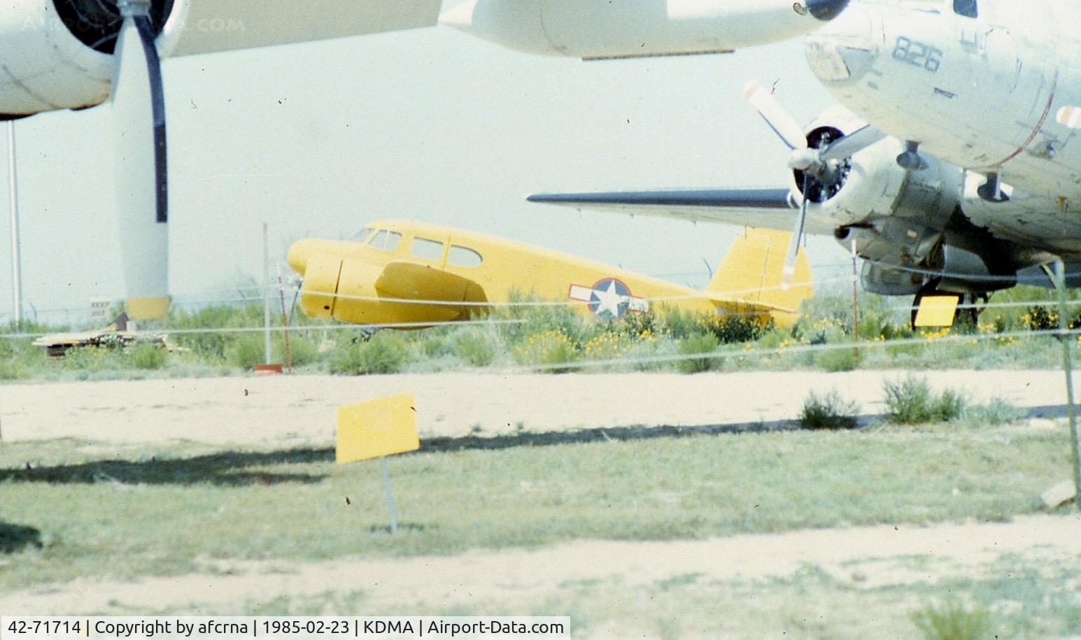 42-71714, 1942 Cessna UC-78B Bobcat C/N 4410, PIMA AIR MUSEUM, PRIOR TO RESTORATION
