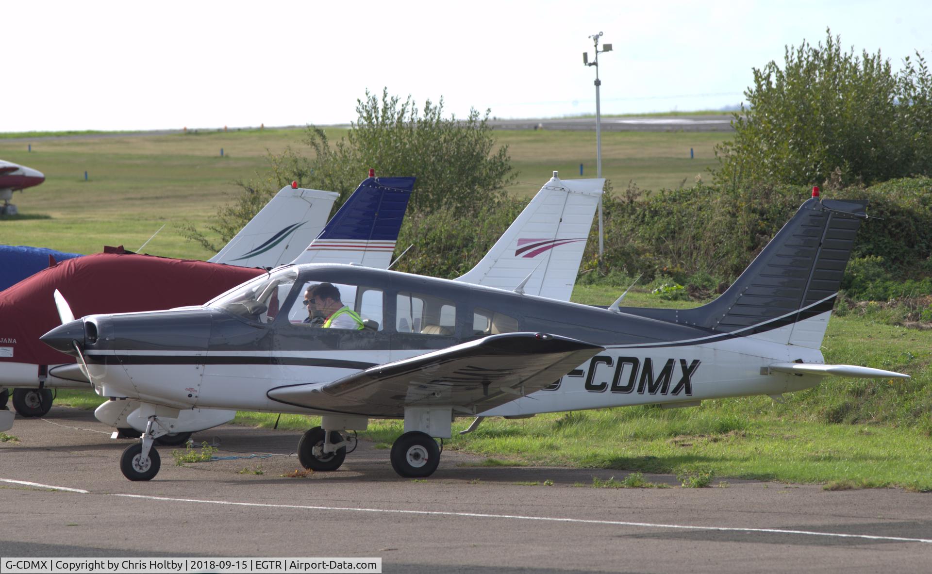 G-CDMX, 1979 Piper PA-28-161 Cherokee Warrior II C/N 28-7916006, Pre-flight checks at Elstree