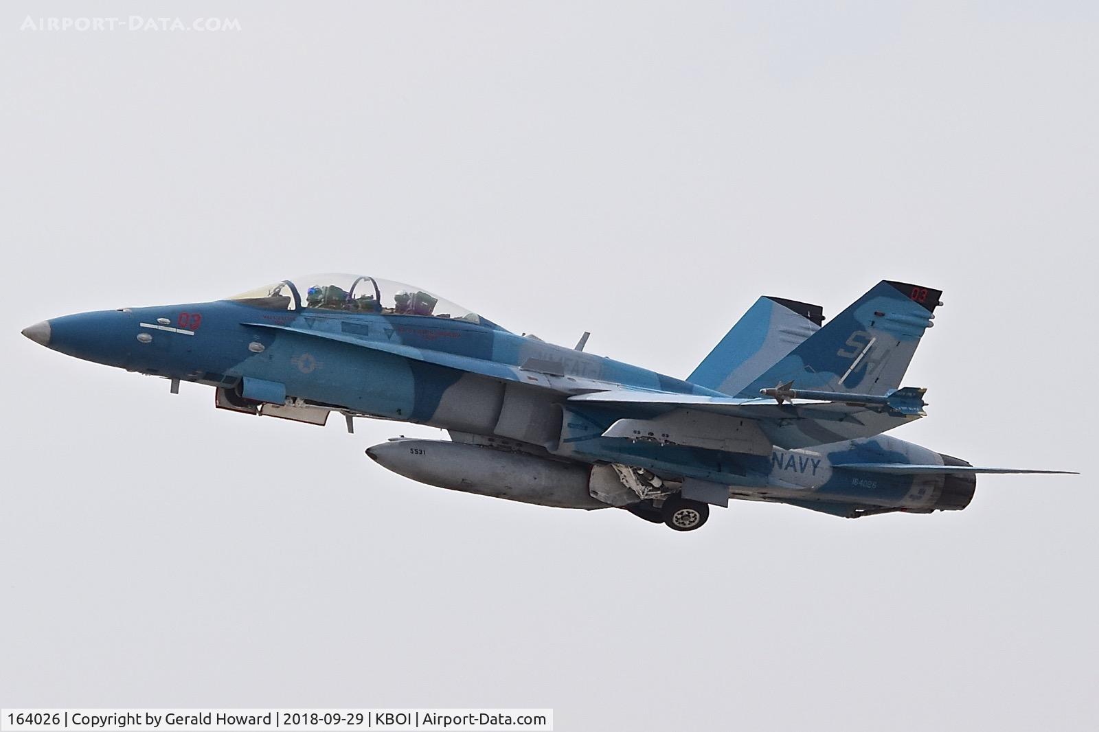 164026, 1990 McDonnell Douglas F/A-18D Hornet C/N 0911/D046, Take off from RWY 10L. VMFAT-101 