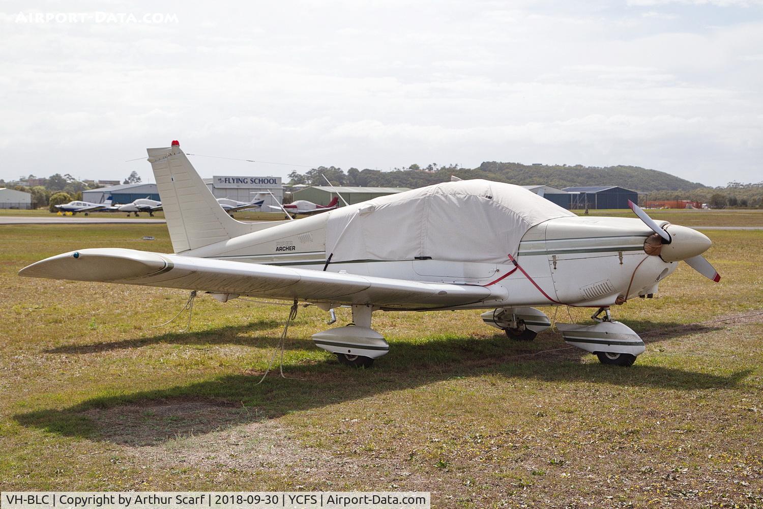 VH-BLC, 1974 Piper PA-28-180 Cherokee Archer C/N 28-7405255, Coffs Harbour Airport 2018