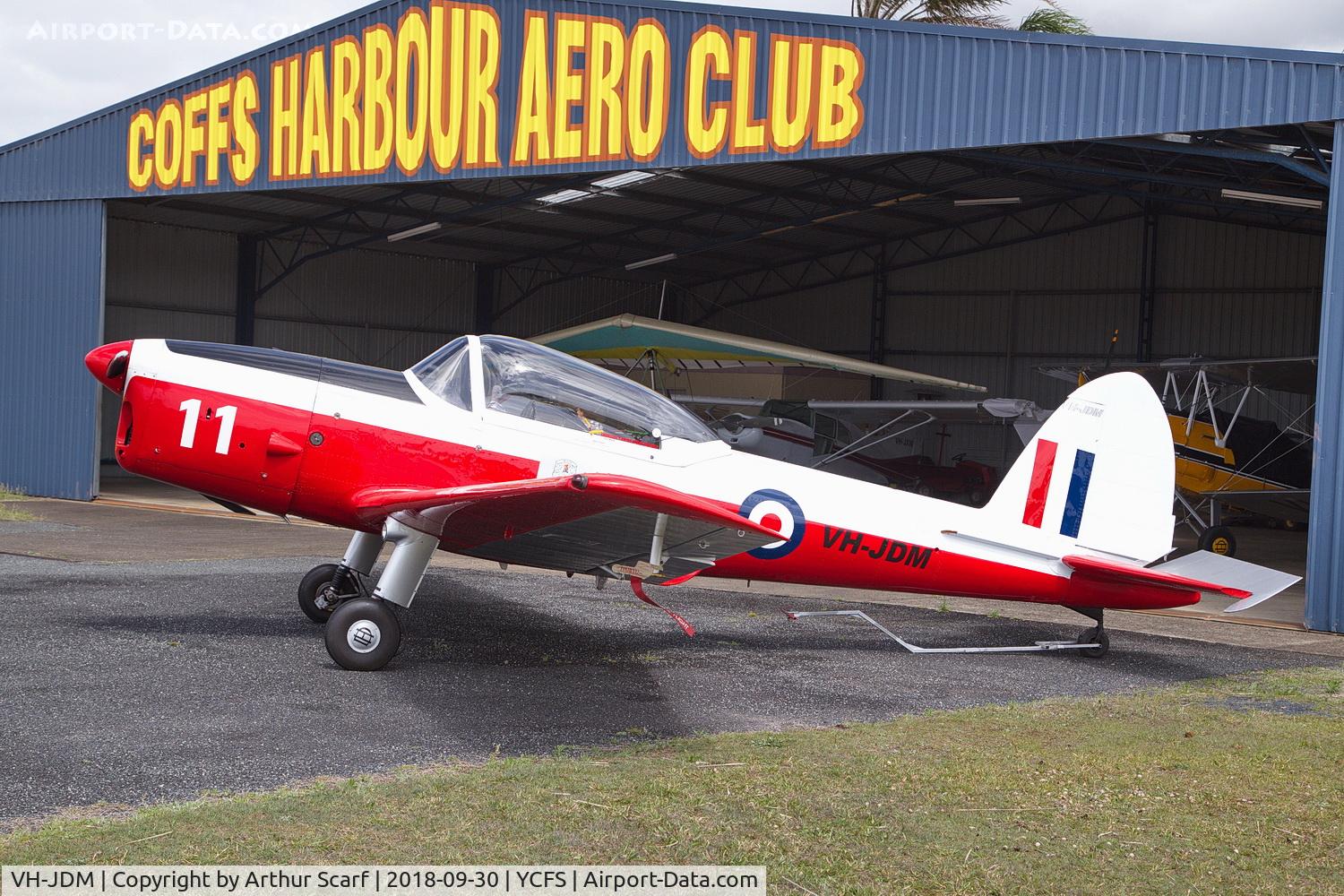 VH-JDM, 1953 De Havilland DHC-1 Chipmunk 21 C/N C1-0944, Coffs Harbour Airport 2018