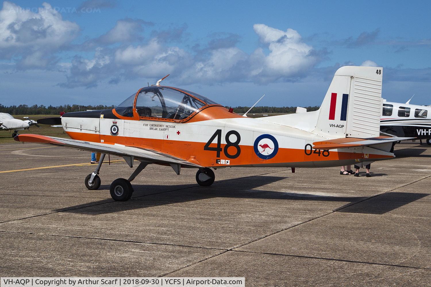 VH-AQP, 1975 New Zealand CT-4A Airtrainer C/N 048, Coffs Harbour Airport 2018
