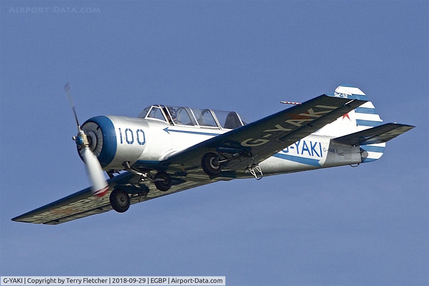 G-YAKI, 1986 Bacau Yak-52 C/N 866904, During 2018 Cotswold Revival at Kemble