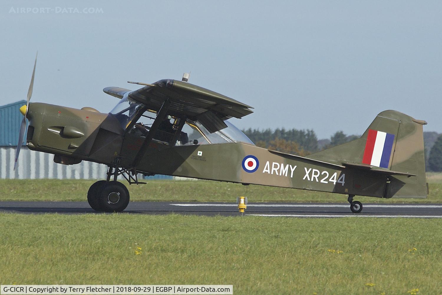 G-CICR, 1962 Auster AOP.9 C/N B5/10/181, During 2018 Cotswold Revival at Kemble