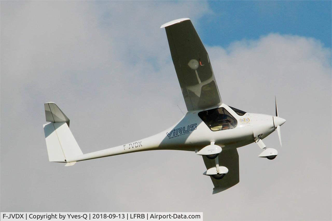 F-JVDX, Pipistrel Virus 912 C/N 29-VF, Pipistrel Virus, Take off rwy 07R, Brest-Bretagne airport (LFRB-BES)