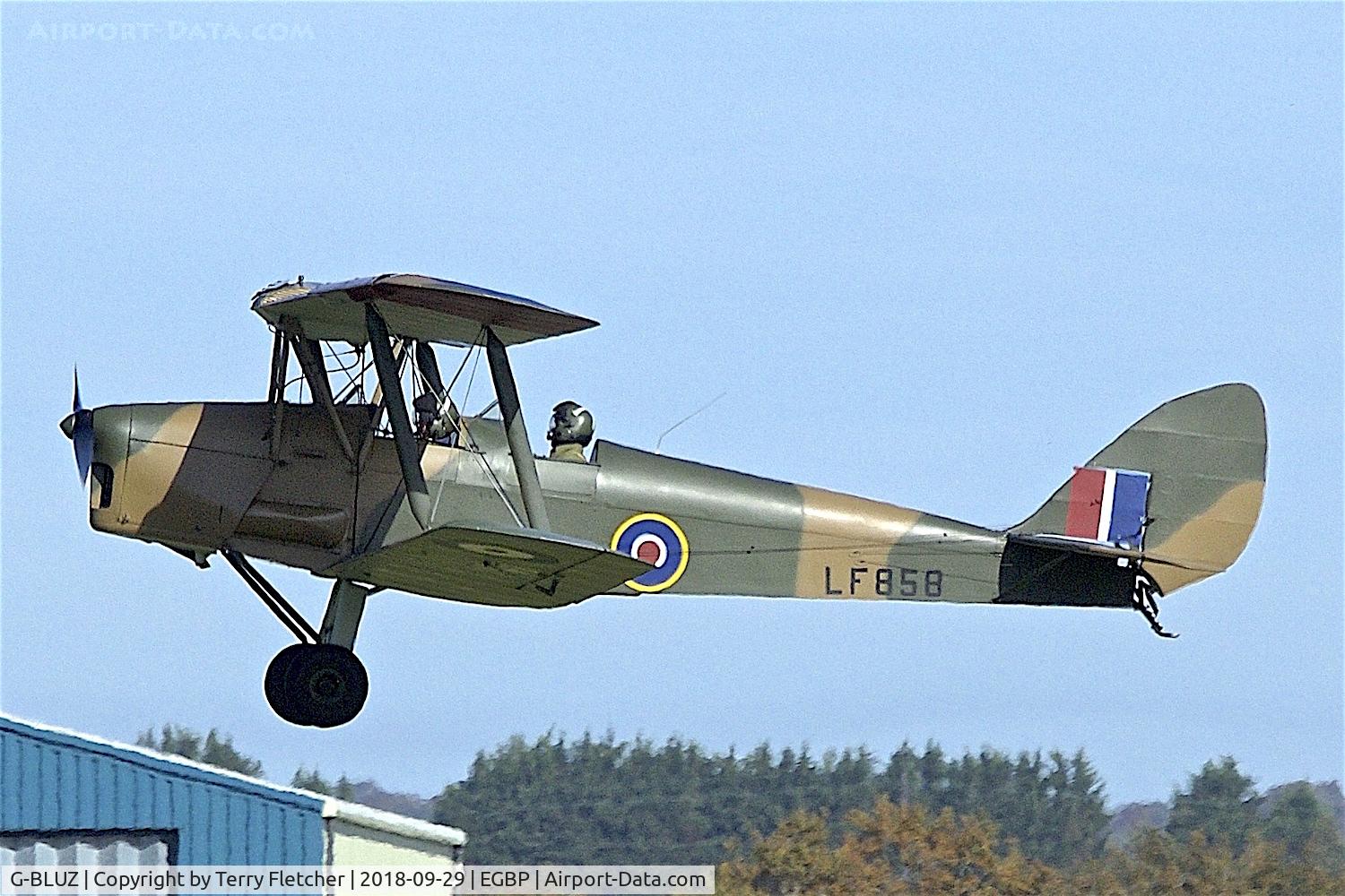 G-BLUZ, 1944 De Havilland DH.82B Queen Bee C/N 1435, During 2018 Cotswold Revival at Kemble