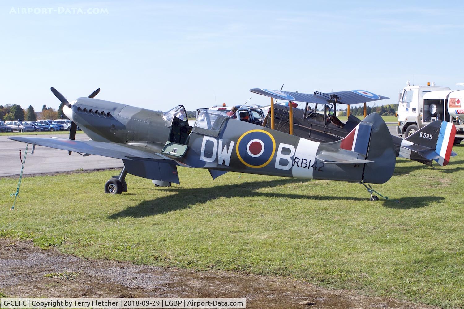 G-CEFC, 2006 Supermarine Aircraft Spitfire Mk.26 C/N PFA 324-14417, During 2018 Cotswold Revival at Kemble