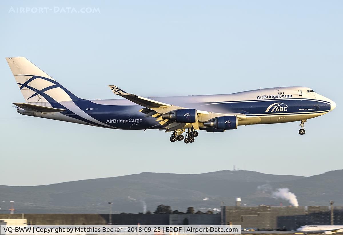 VQ-BWW, 2008 Boeing 747-428F/ER/SCD C/N 35233, VQ-BWW