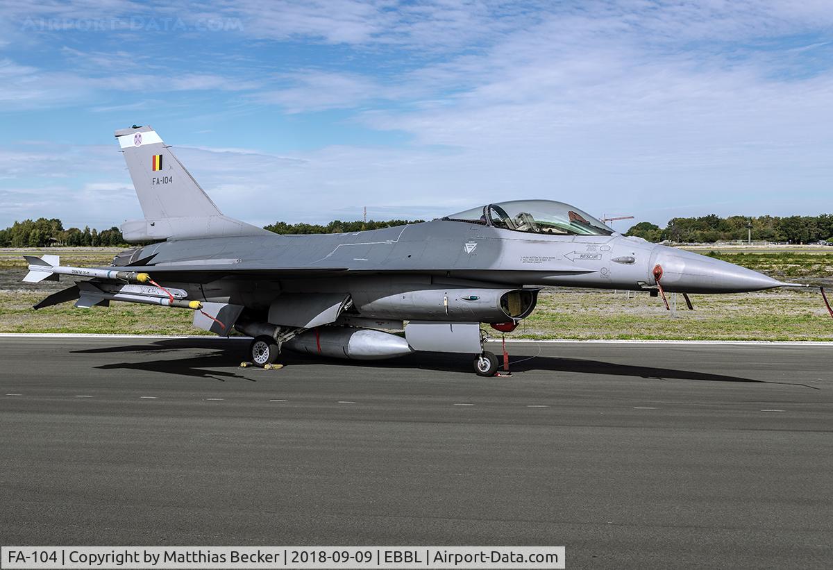 FA-104, 1987 SABCA F-16AM Fighting Falcon C/N 6H-104, FA-104