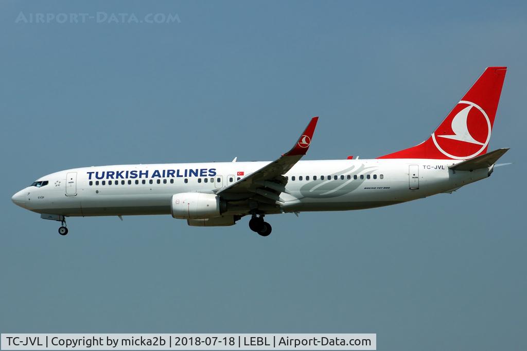 TC-JVL, 2016 Boeing 737-8F2 C/N 60017, Landing