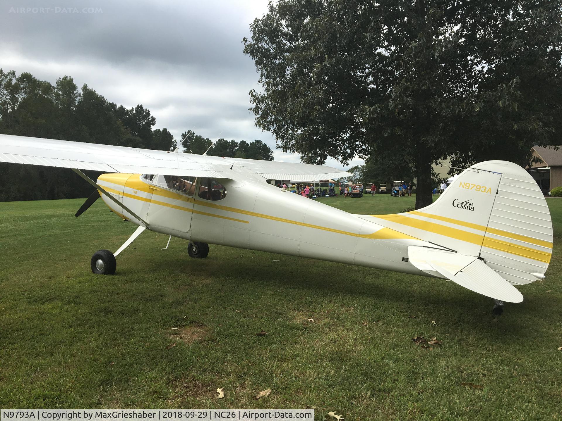 N9793A, 1950 Cessna 170A C/N 19254, N9793A @ NC26