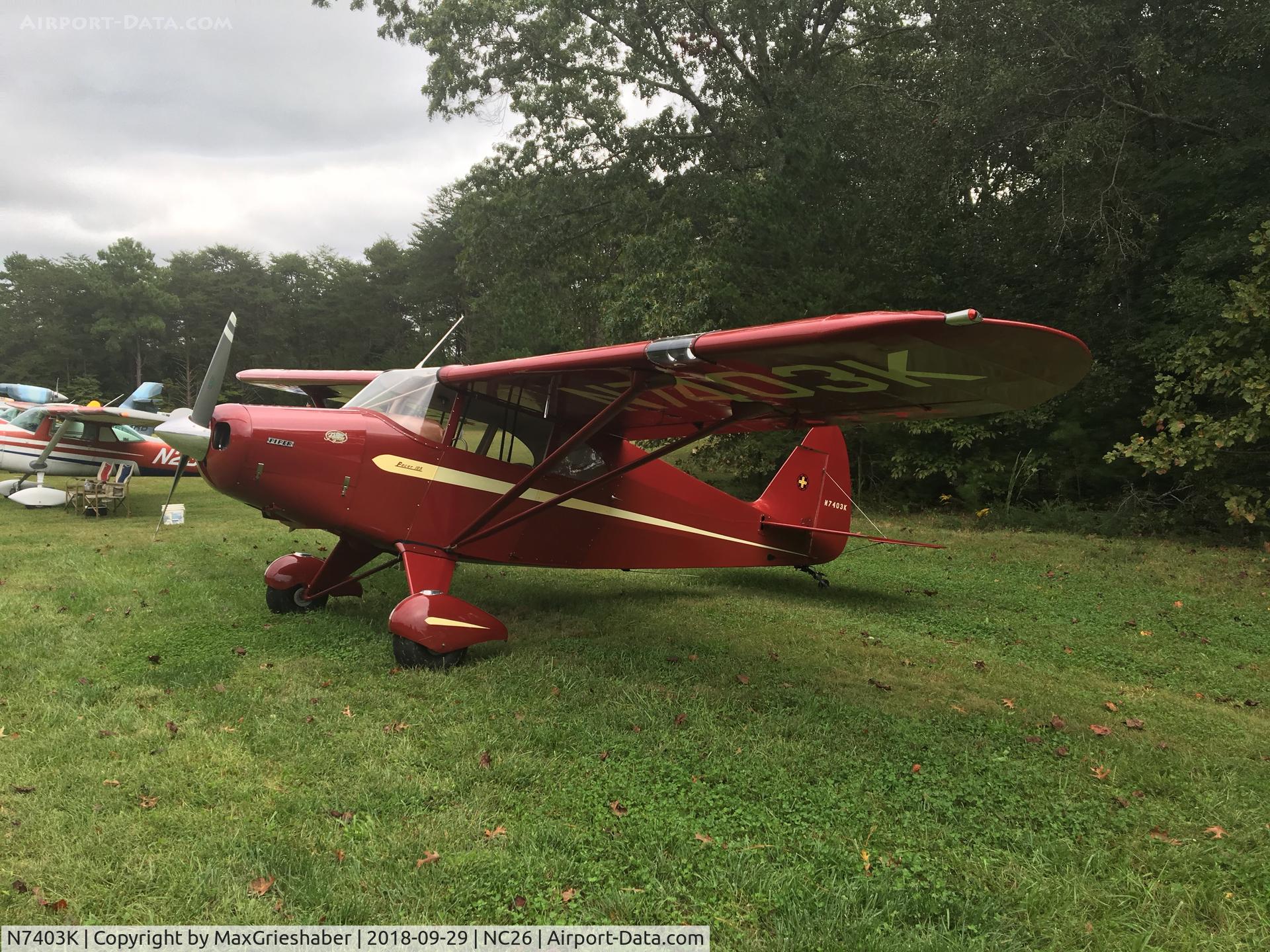 N7403K, 1950 Piper PA-20 Pacer C/N 20-311, N7403K @ NC26