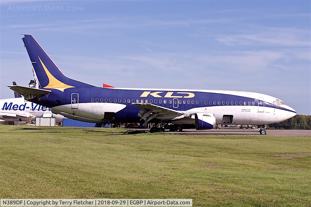 N389DF, 2005 Boeing 737-3M8 C/N 25017, With Air Salvage International for parting out at Cotswold Airport  Kemble , UK